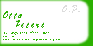 otto peteri business card